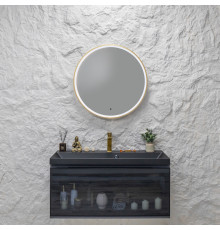 Зеркало Silver Mirrors Делуна/Deluna D700 TX (алюм. профиль, цвет золото бесконтактный сенсор)