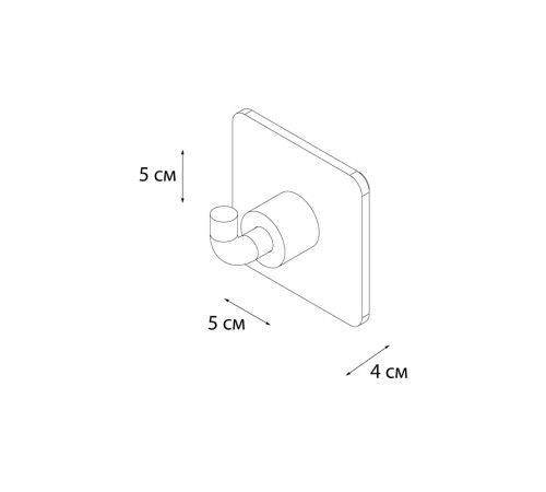 Крючок для ванной FIXSEN SQUARE FX-93105, хром