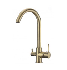 Смеситель для кухни с подключением к фильтру Savol S-L1802C, бронза
