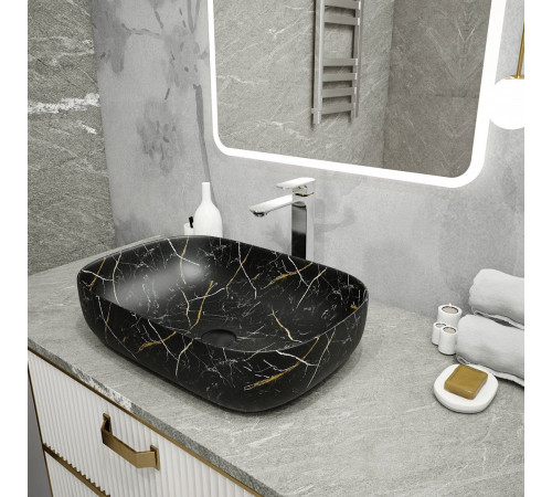 Раковина чаша Maretti FL13NS66-560MR, черный мрамор