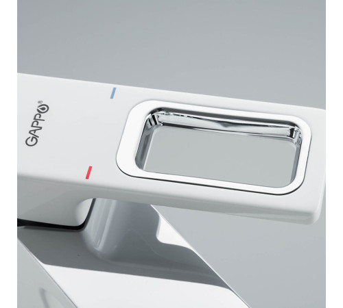 Смеситель для раковины высокий Gappo G1017-2, белый