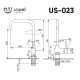Смеситель для кухни Ulgran US-023-002, черная брашированная сталь