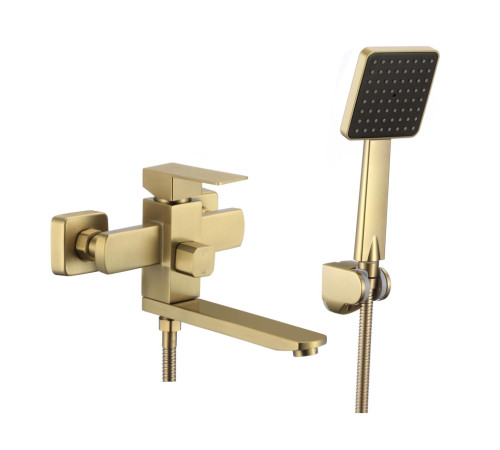 Смеситель для ванны Fmark FS8104C, матовое золото