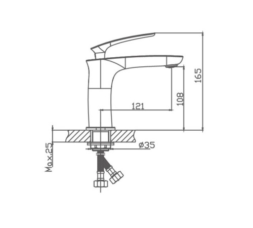 Смеситель для раковины Haiba HB10616, хром