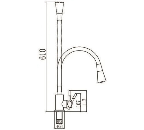 Смеситель для кухни Savol S-3002YM, бежевый