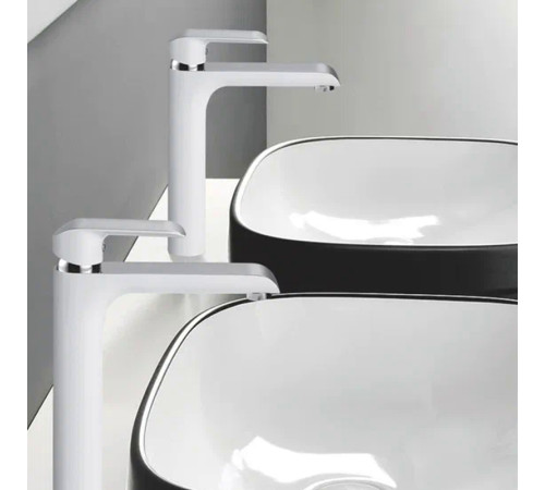 Смеситель для раковины Rose R21F R2111F, белый/хром