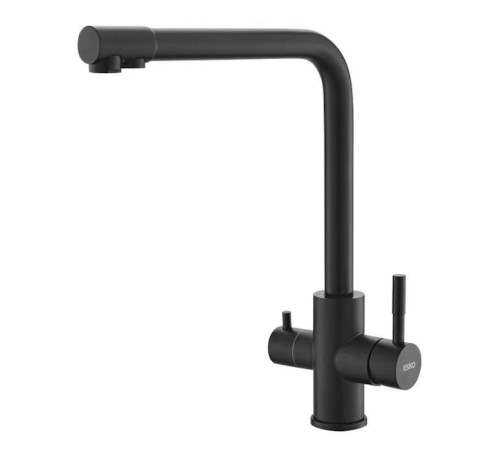 Смеситель для кухни с подключением фильтра Esko Kitchen K24B, черный