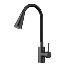 Смеситель для кухни с гибким изливом ESKO Kitchen K47BB, черный