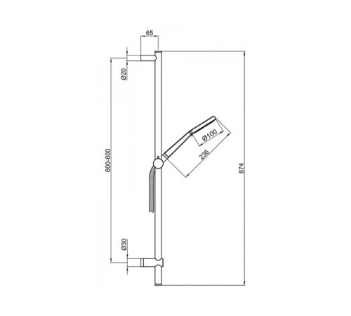 Душевой гарнитур Webert Shower Set AC0929015, хром