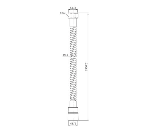 Шланг для душа Raiber RPB-30, черный