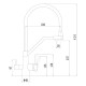 Смеситель для кухни с подключением фильтра воды Fmark FS0662-W, белый