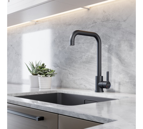 Смеситель для кухни Voda Kitchen K57B, черный