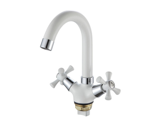 Смеситель для раковины Frud R13332, белый/хром