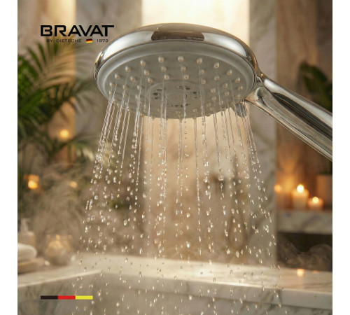 Набор для душа с лейкой и шлангом BRAVAT D2142CP-SW