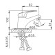 Смеситель для раковины Frap F1039-B, хром
