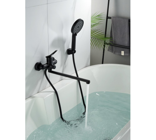 Смеситель для ванны Shevanik S4722H, черный