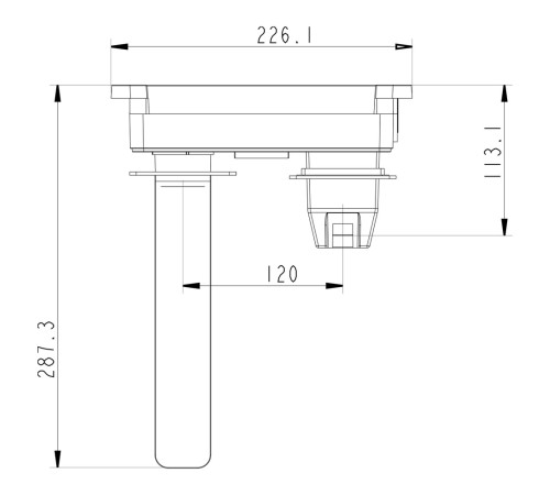 Смеситель для раковины встраиваемый Fmark FS8731Q, графит