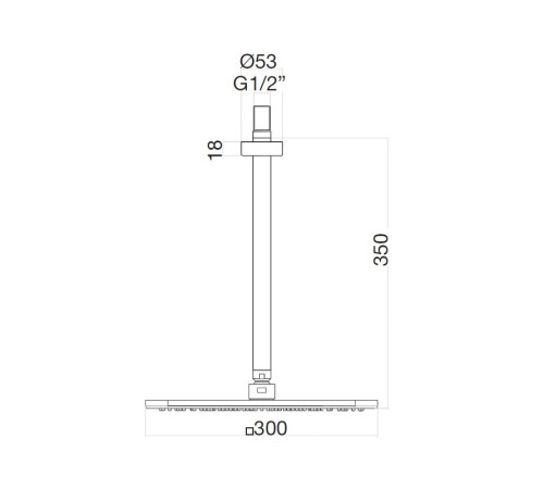 Верхний душ Webert AC0943794, матовое золото