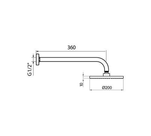 Верхний душ Webert AC0013345METAL, никель