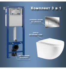 Комплект Maretti 3 в 1: унитаз EA10PBM73-844, инсталляция AC11P5211, кнопка AC12KA-015