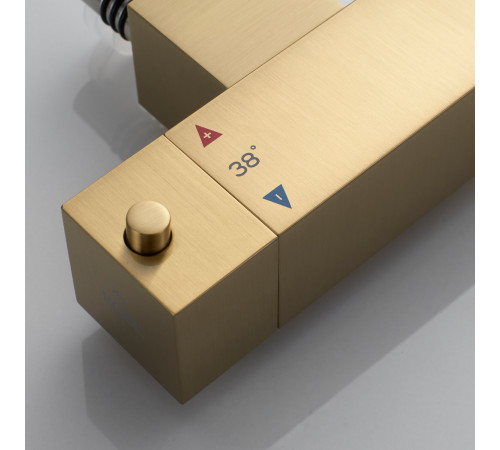 Гигиенический душ с термостатом Rose R965G, золотой сатин