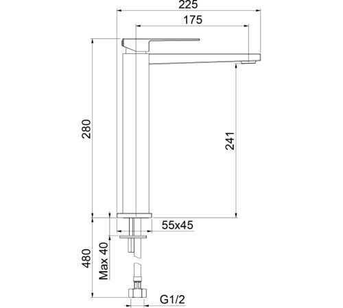 Смеситель для раковины Webert Pegaso PE830402794SSE, золото матовое