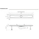 Душевой лоток (двухсторонняя решетка) TIMO Drain System DS230209/00, хром