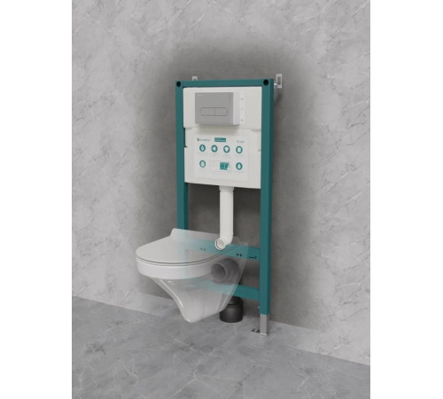Инсталляция для подвесного унитаза Knotlor ISWC502FG, бирюзовый (серия 2)