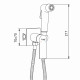 Гигиенический душ со смесителем FRAP F7571-9, оружейная сталь