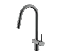 Смеситель для кухни с выдвижным изливом Splenka S204.49.09, графит