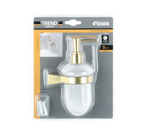 Дозатор жидкого мыла FIXSEN TREND GOLD FX-99012, матовое золото