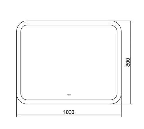 Зеркало Silver Mirrors Стив 1000х800 - 2 (сенсорный выключатель, двойной подогрев)