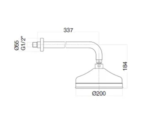 Верхний душ Webert Armony AC0015065, бронза
