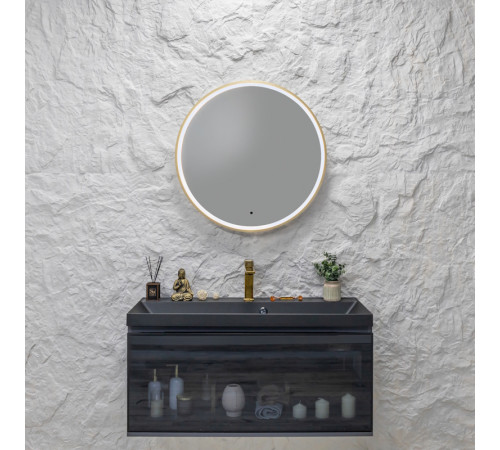 Зеркало Silver Mirrors Делуна/Deluna D700 TX (алюм. профиль, цвет золото бесконтактный сенсор)