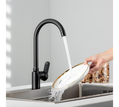 Смеситель для кухни FRUD R42157-6, черный