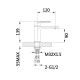 Смеситель для раковины D-Lin 377-C D110377-C, белый