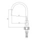 Смеситель для кухни Haiba HB70304-3, сталь