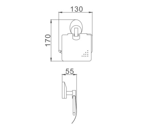 Держатель для туалетной бумаги Haiba HB1603, хром