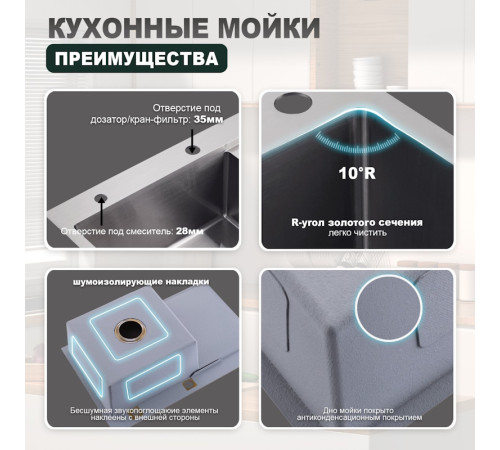 Кухонная мойка Splenka S705.7850.05, сатин