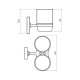 Стакан двойной для ванной комнаты FASHUN A1908, хром