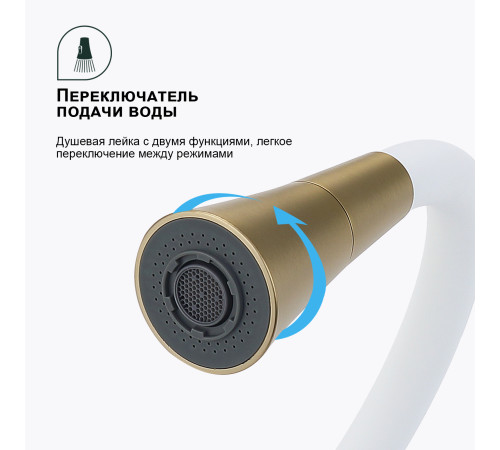 Смеситель для кухни Splenka S201.4308.03, золотой сатин