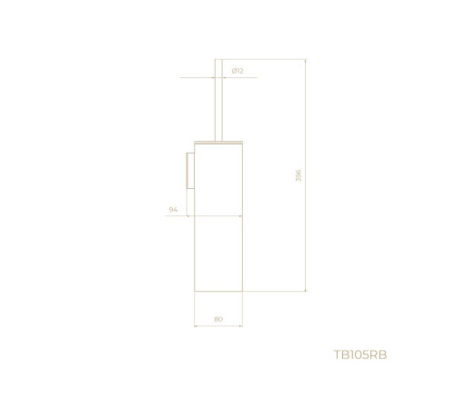 Ершик для унитаза Knotlor TB105GM, вороненая сталь