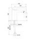 Смеситель для биде Fiore KUBE 100BB8536, белый