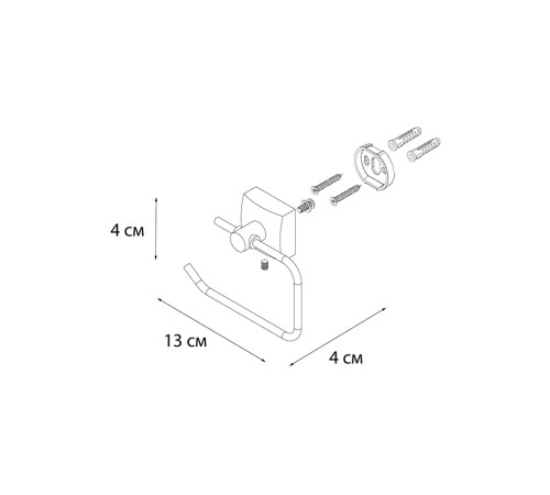 Держатель для туалетной бумаги FIXSEN KVADRO FX-61310A, хром