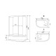 Душевая кабина Timo Standart Silver Fabric T-6610SR, 110x85x220