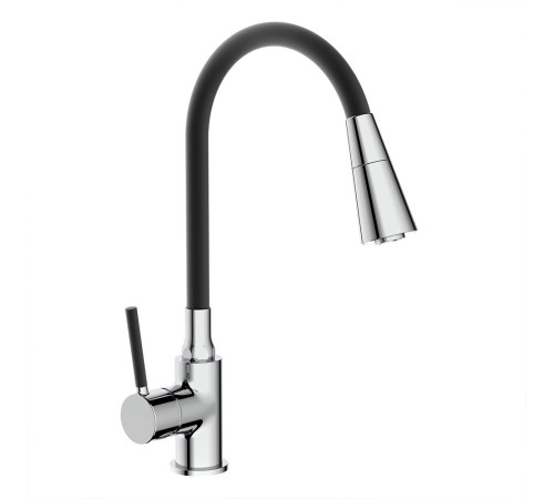 Смеситель для кухни с гибким изливом и режимом душ FRAP F4044, хром