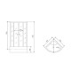Душевая кабина Timo Standart Black Fabric T-6690BF, 90x90x220