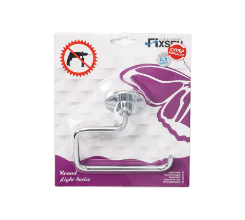 Держатель для туалетной бумаги FIXSEN ROUND FX-92110B, хром