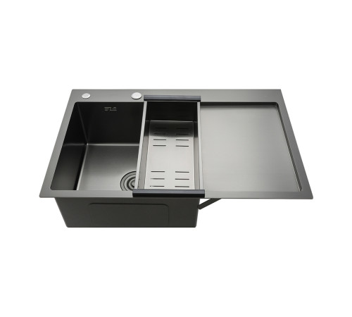 Кухонная мойка с коландером GAPPO GS7850-6L, графит