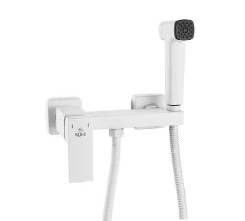 Гигиенический душ со смесителем Rose R2805C-1, белый